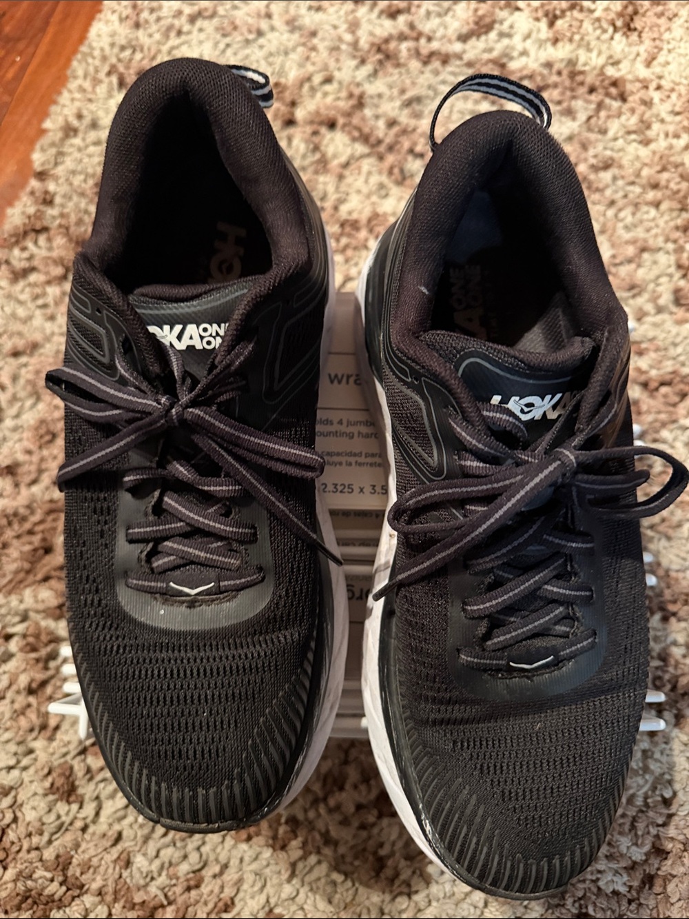 Hoka One One  Black Athletic Running Shoes